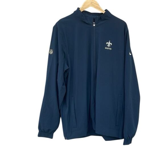 Nike NFL Saints black windbreaker jacket  size XL - Picture 1 of 9